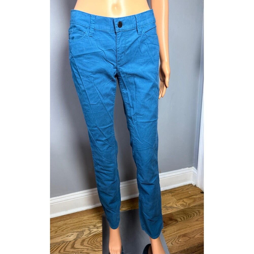 Ann Taylor Corduroy Pants Womens 2 New Blue Slim Leg Casual Trousers Comfort.